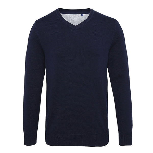 Navy V-Neck Jumper