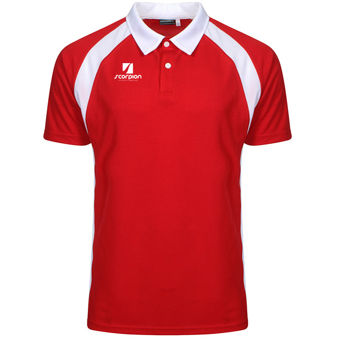 Performance Polo Shirts - Red/White
