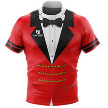 Load image into Gallery viewer, Ringmaster-themed-rugby-tour-shirts
