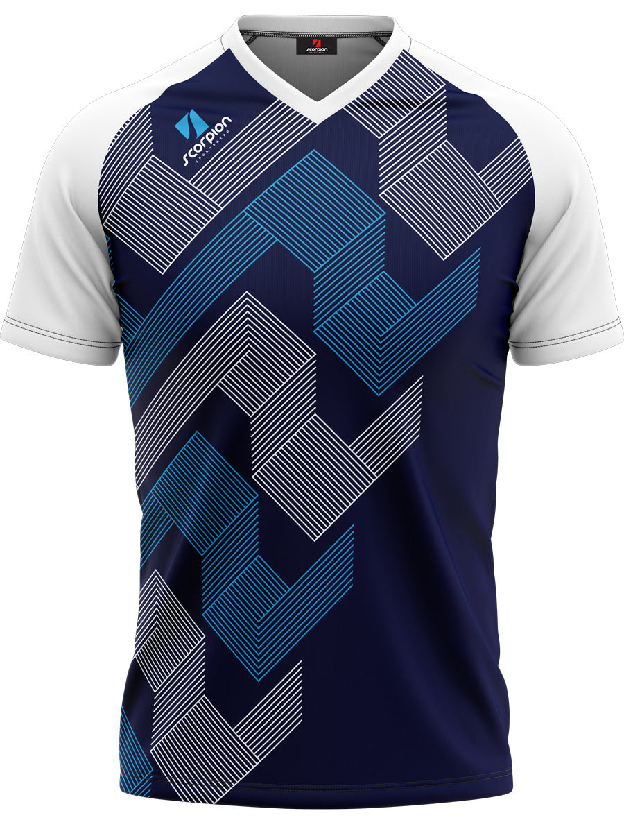 Football Shirts Pattern Titan - Navy/Sky/White