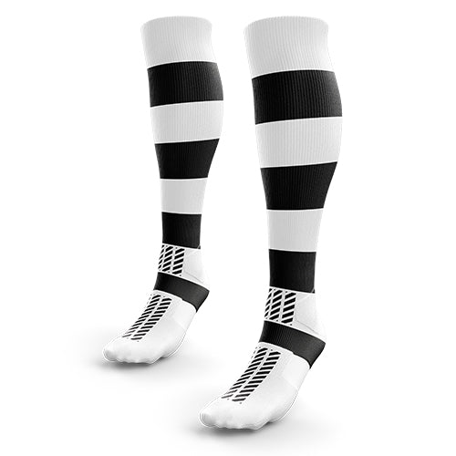 Hooped Team Socks - Black/White